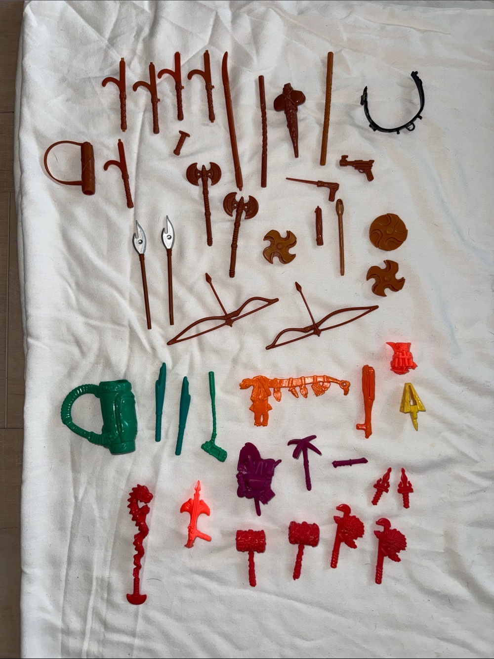 Vintage teenage mutant ninja turtles weapons accessories lot